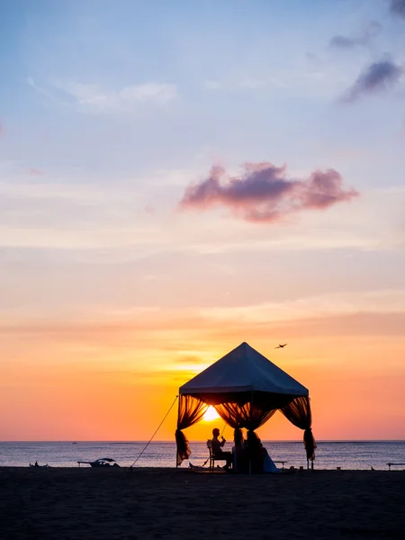 Vacsora a tengerparton Bali — Stock Fotó