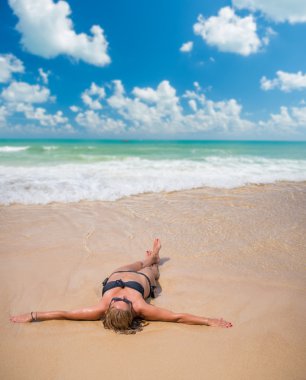 kadın plaj tatil yaz