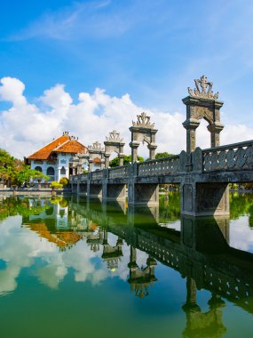 Karangasem water temple palace in Bali clipart