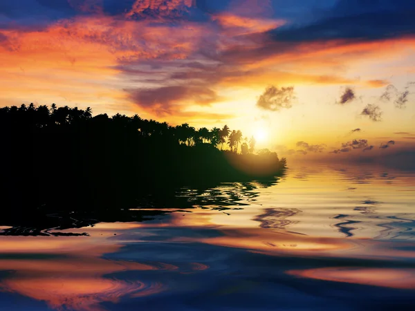 Prachtige zonsopgang in rawai phuket — Stockfoto