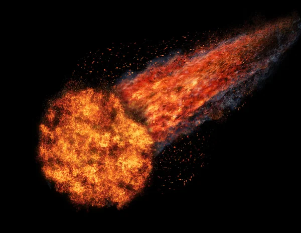 Metin için boş alan ile ateş topu. izole