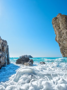 Kathisma Beach, Ionian Sea Island'da Lefkada