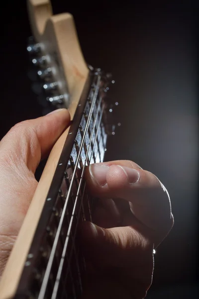 Electric guitar natural wood — Stock Photo, Image