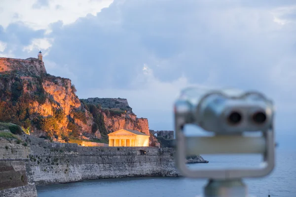 Vecchia fortezza dell'isola di Corfù Grecia — Foto Stock