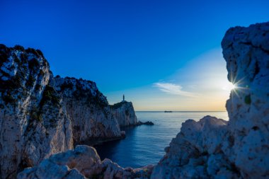 Lefkas adası feneri Yunanistan