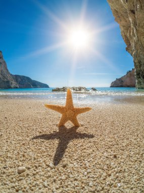 Güzel yaz beyaz Porto Katsiki plaj Ionian Sea Lefkada
