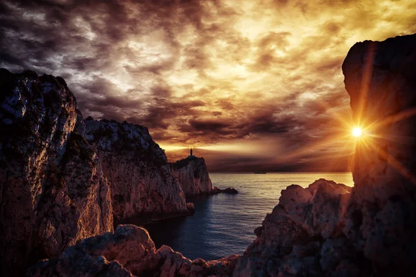 Phare de l'île de Lefkas Grèce — Photo