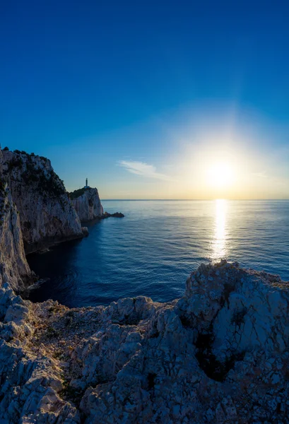 Faro isla Lefkas Grecia — Foto de Stock