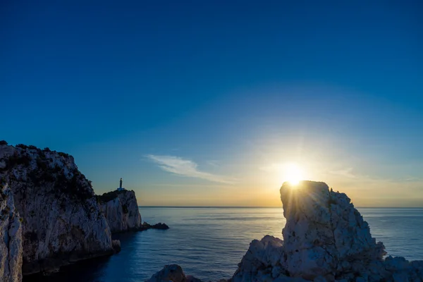 Lefkas island lighthouse Grekland — Stockfoto