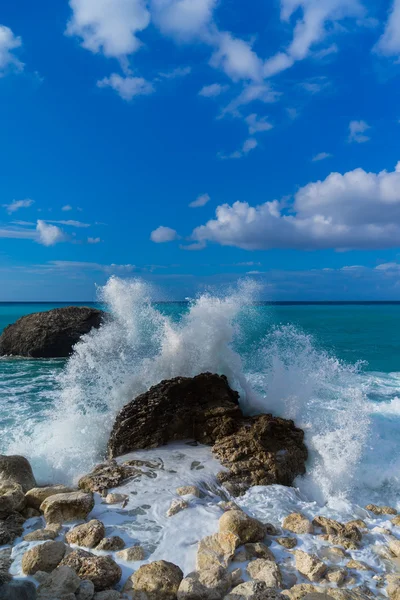 Agios nikitas strand op het eiland lefkas — Stockfoto