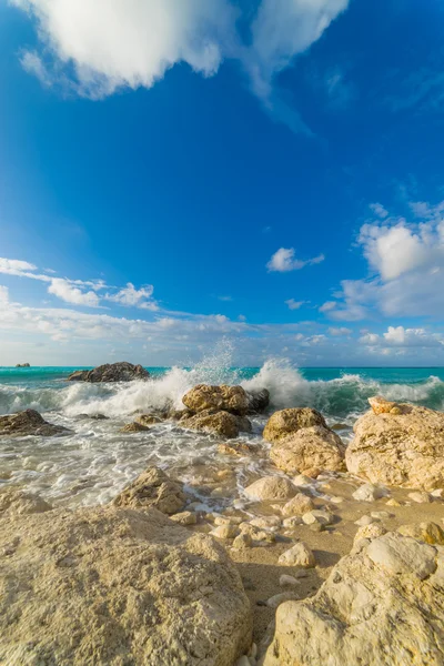 Playa de Agios Nikitas en la isla Lefkas — Foto de Stock