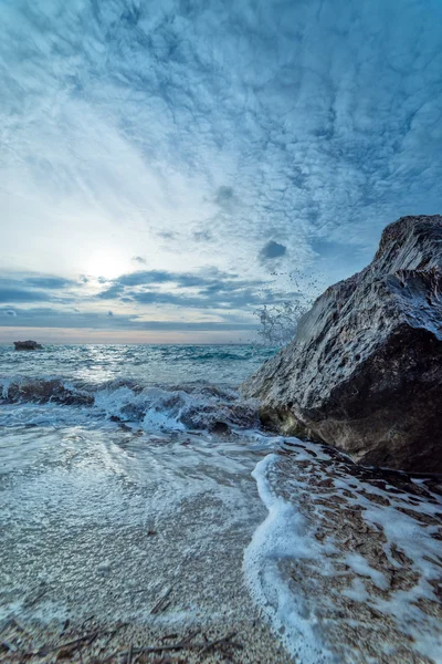 Praia de pefkoulia em lefkada — Fotografia de Stock