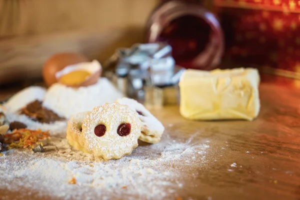 Biscuits de Noël traditionnels Alsace France Shallow DOF — Photo