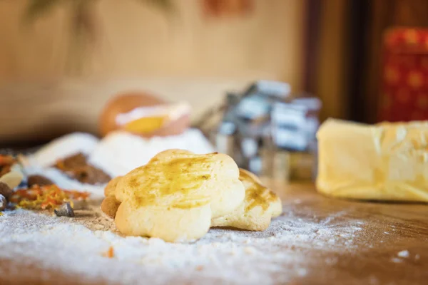 Biscuits de Noël traditionnels Alsace France Shallow DOF — Photo