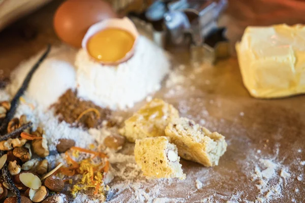 Biscoitos tradicionais de Natal da Alsácia França DOF raso — Fotografia de Stock