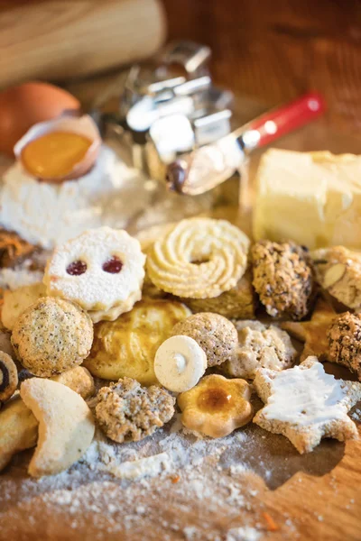 Biscuits de Noël traditionnels Alsace France Shallow DOF — Photo