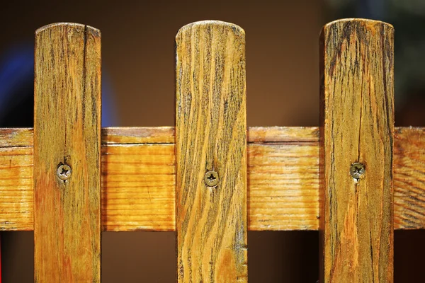 Varnished wooden fence — Stock Photo, Image