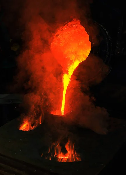 Fazendo Ferro Quente Fundição — Fotografia de Stock