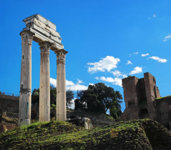Roman column in area of Forum Romanum — Stock Photo, Image