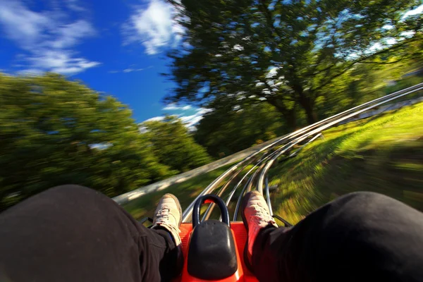 Sommerrodelbahn von innen — Stockfoto