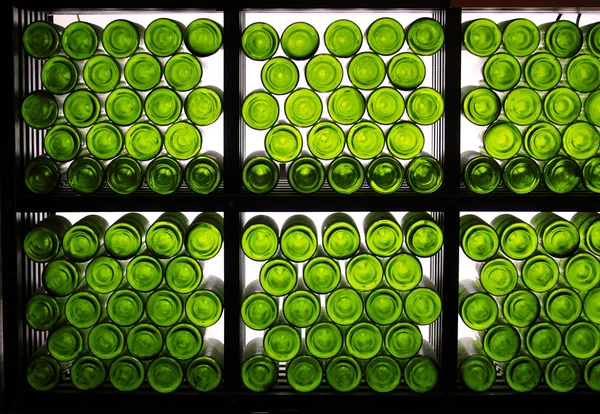 Bottom of wine bottles — Stock Photo, Image