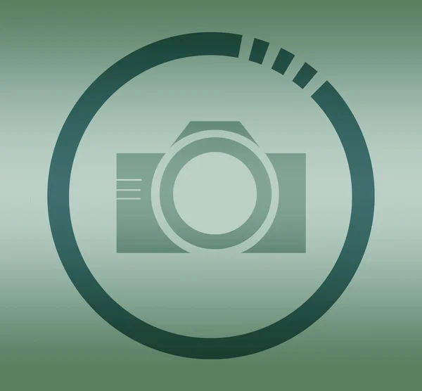 Symbol fotoaparát fotografie v kruhu — Stock fotografie