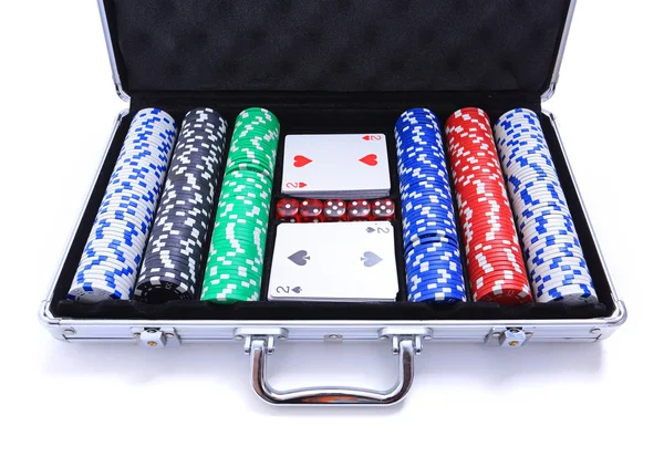 Poker set valigia — Foto Stock