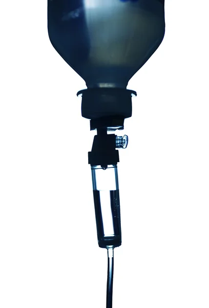 Infusion bottle with dropper silhouette — Stock Photo, Image