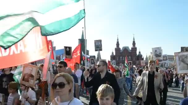 Regimento Imortal em Moscovo — Vídeo de Stock