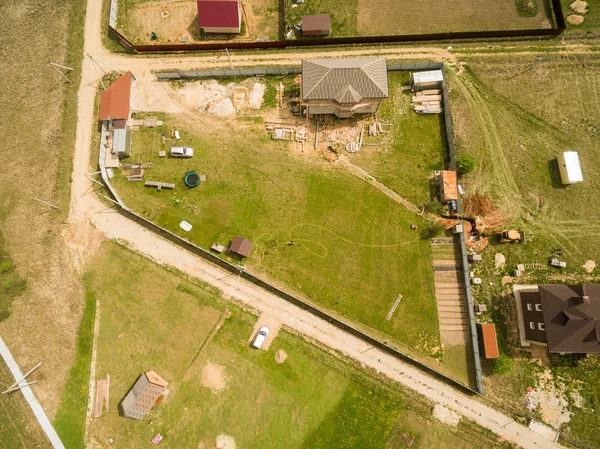 Вид сверху на деревню — стоковое фото