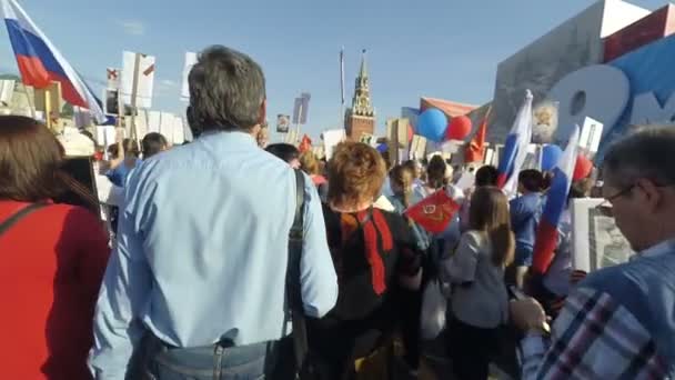 Moskova 'daki Ölümsüz Alay — Stok video
