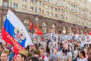 Immortal Regiment in Moscow clipart