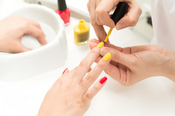 Manicura proceso disparo — Foto de Stock