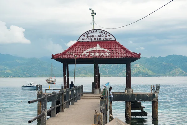 Pier op Gili Air eiland — Stockfoto