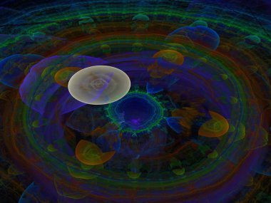 Hayali fraktal arkaplan resmi