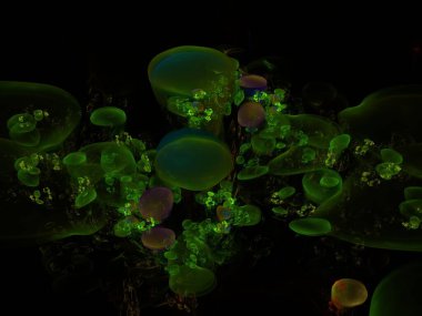 Hayali fraktal arkaplan resmi