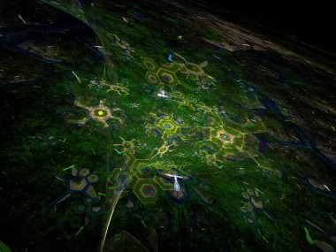 Hayali fraktal arkaplan resmi