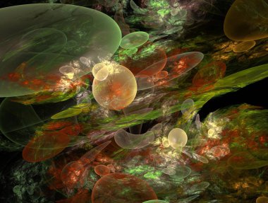 Hayali fraktal arkaplan resmi