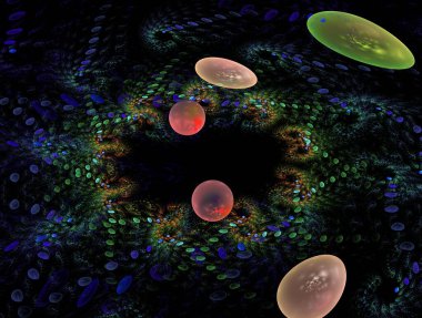 Resimsel fraktal arkaplan oluşturuldu