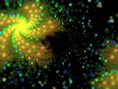 Resimsel fraktal arkaplan oluşturuldu