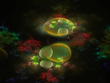 Resimsel fraktal arkaplan oluşturuldu