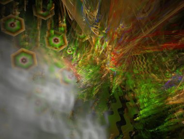 Resimsel fraktal arkaplan oluşturuldu