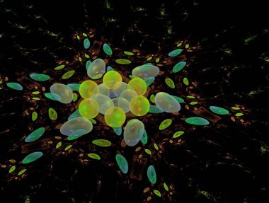 Resimsel fraktal arkaplan oluşturuldu