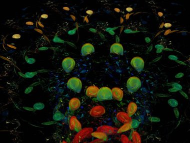 Resimsel fraktal arkaplan oluşturuldu