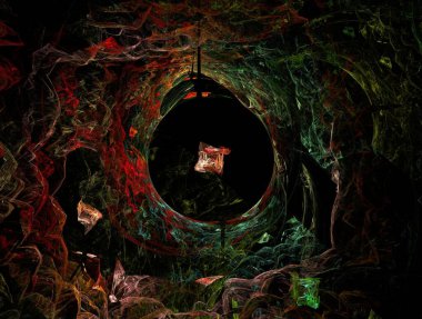 Resimsel fraktal arkaplan oluşturuldu