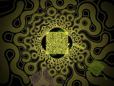 Resimsel fraktal arkaplan oluşturuldu