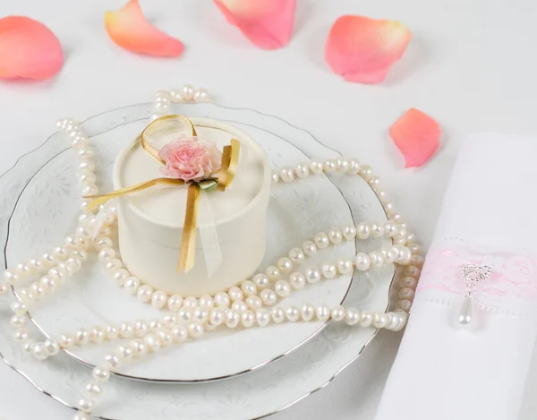 Accessoires de table de mariage — Photo