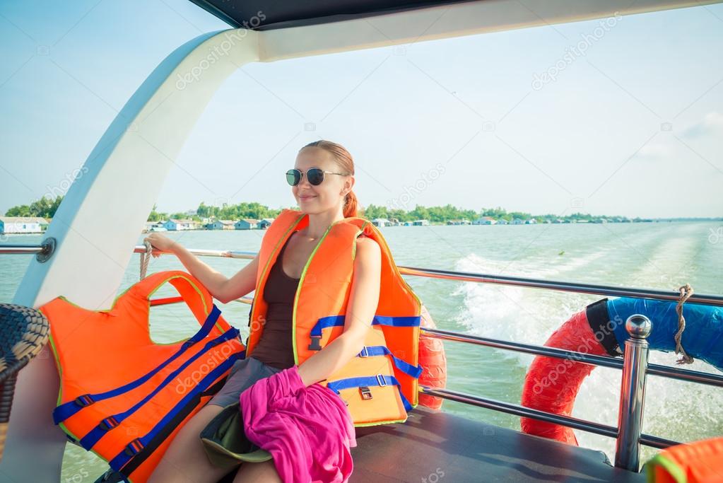 Tourist at Mekong delta cruise