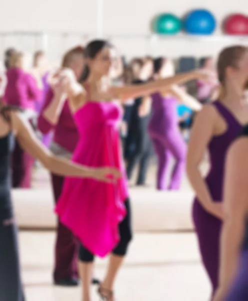 Classe di danza per le donne sfocatura sfondo — Foto Stock