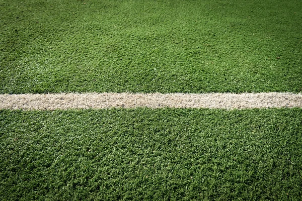 Weißer Streifen auf dem grünen Gras — Stockfoto